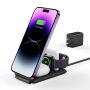 ESR HaloLock™ 3-in-1 Travel Wireless Charging Set Black